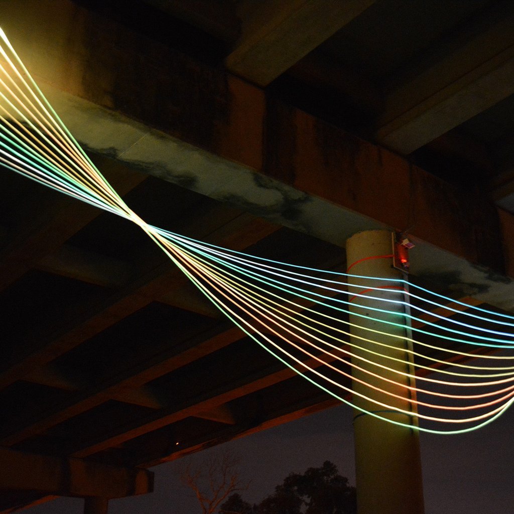 SkyLines Illuminated Light Art Outdoor Public Sculpture Melissa Borrell