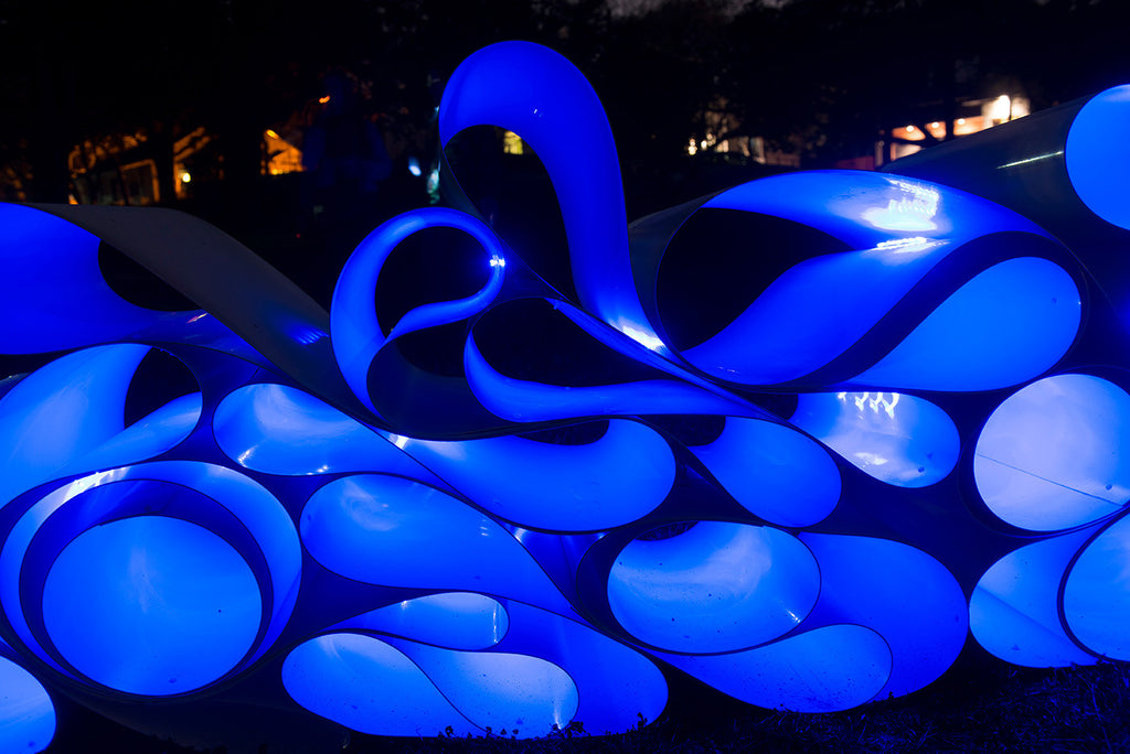 GloWave Public Art Sculpture Light Illuminated Art Austin Texas Melissa Borrell