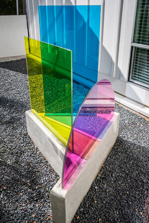 Rising Sun Outdoor Art Sculpture Home Glass Installation Melissa Borrell