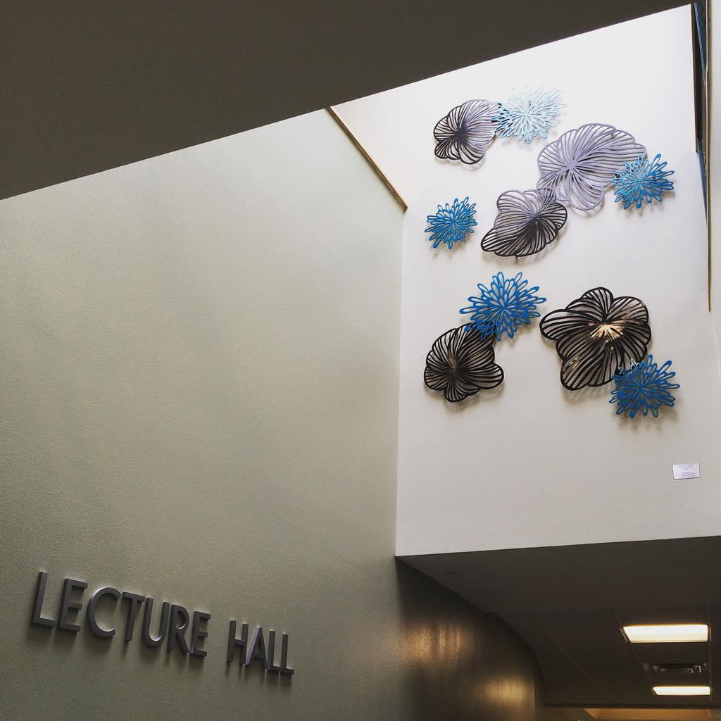 Pansy & Starburst Floral Art Installation Wall Sculpture New Mexico University Melissa Borrell