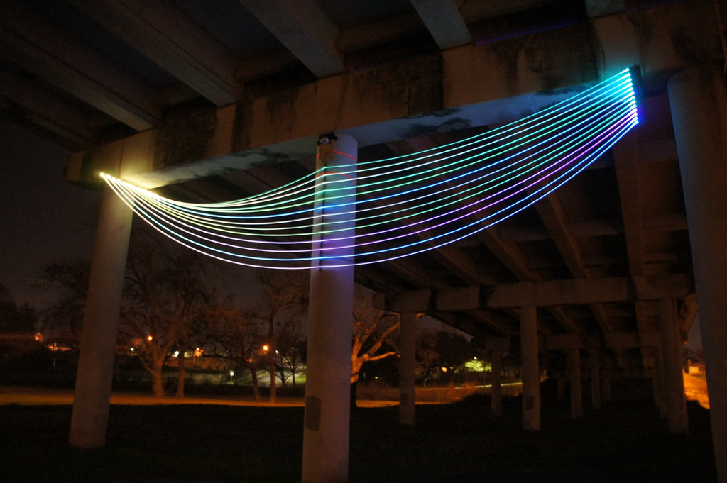 SkyLines Illuminated Sculpture Light Art Public Art Austin Texas Melissa Borrell