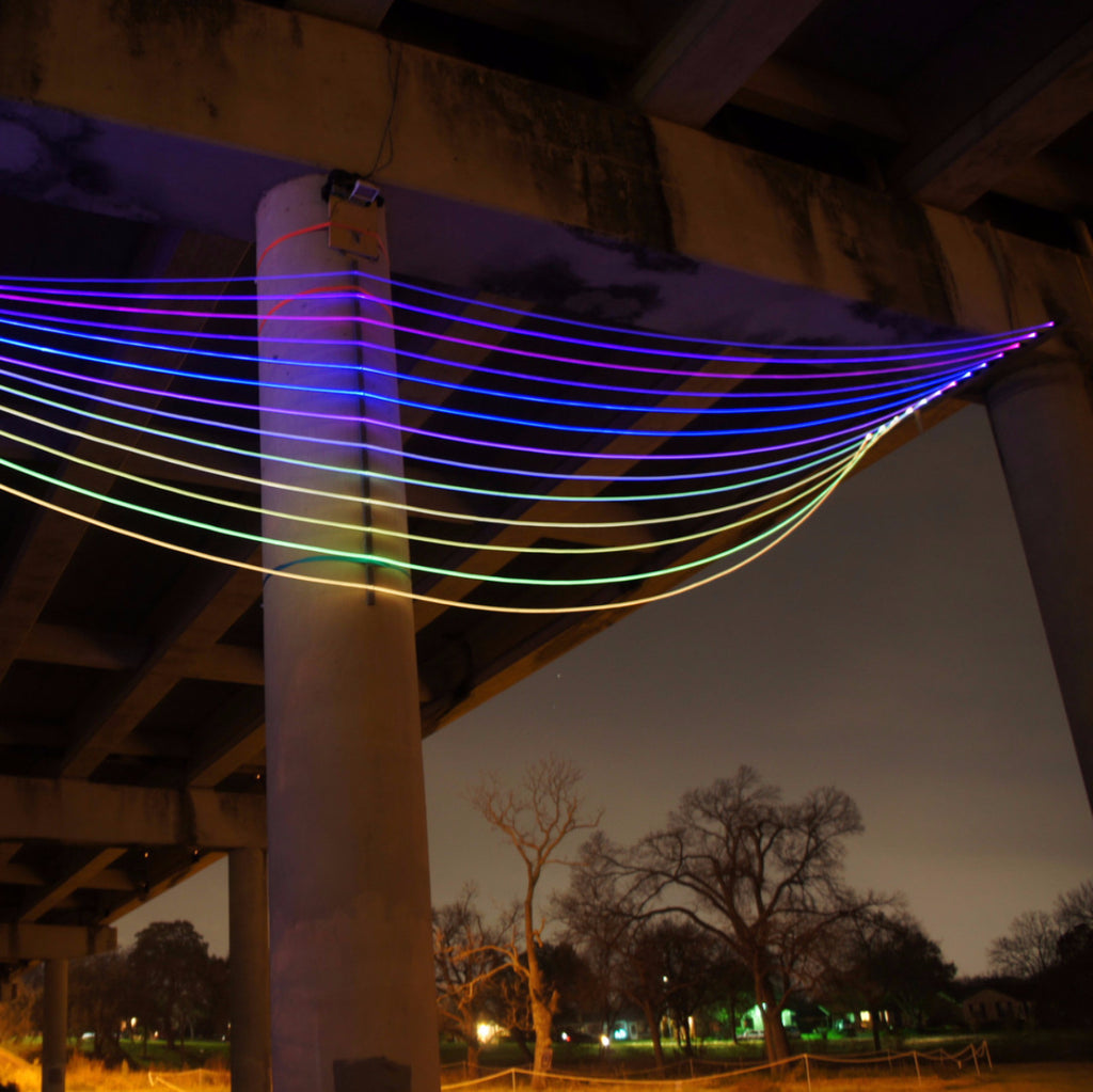 SkyLines Illuminated Sculpture Light Art Public Art Austin Texas Melissa Borrell