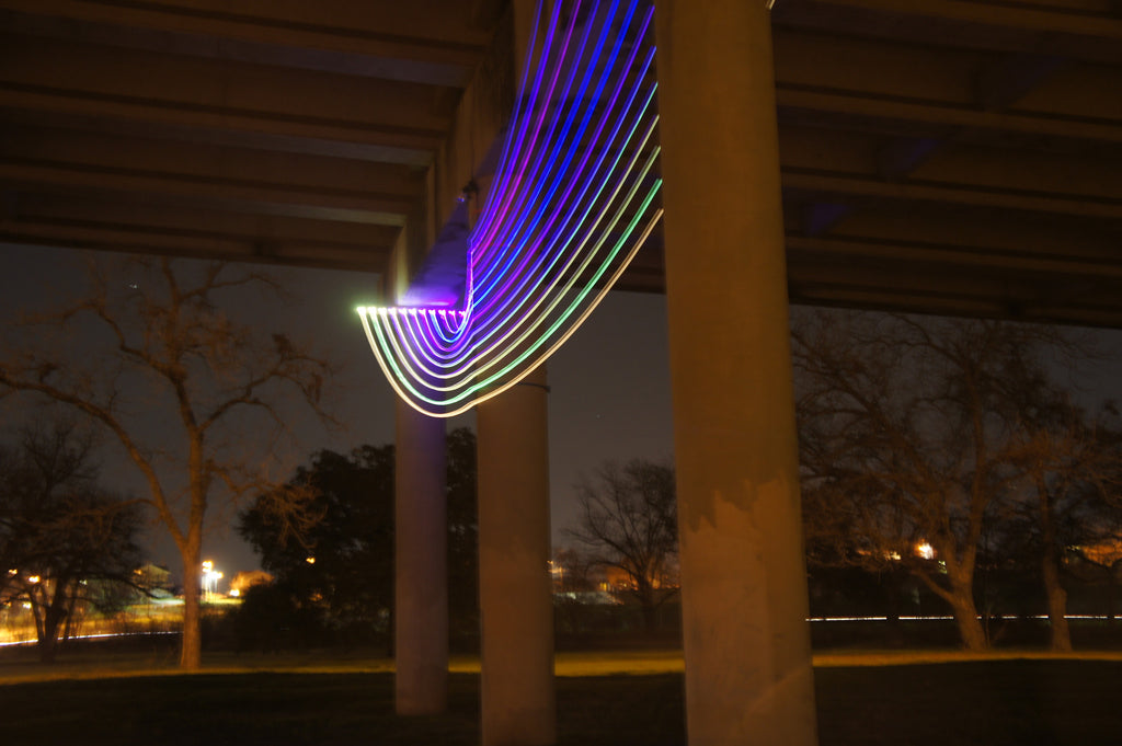 SkyLines Illuminated Sculpture Light Art Public Art Austin Texas Melissa Borrell