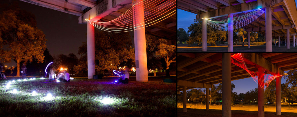 SkyLines Illuminated Sculpture Light Art Public Art Austin Texas Melissa Borrell