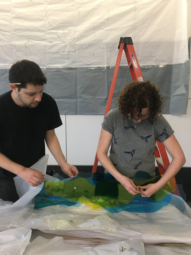 Heading West Kirby Grove Project Acrylic Wall Sculpture Austin Texas Melissa Borrell 