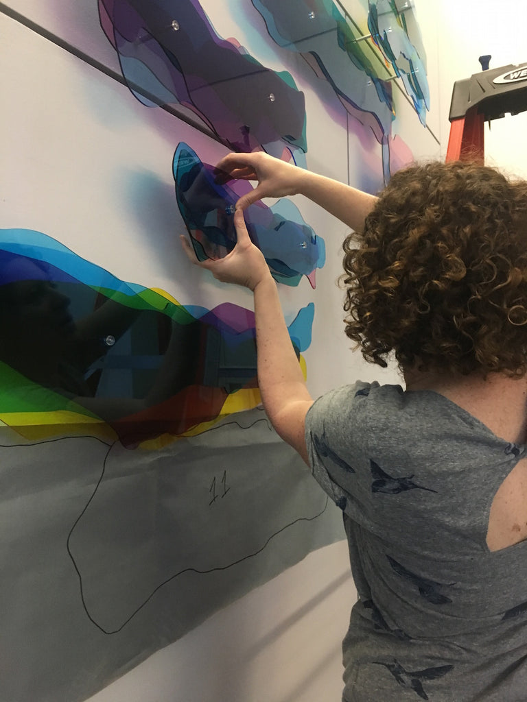 Heading West Kirby Grove Project Acrylic Wall Sculpture Austin Texas Melissa Borrell 