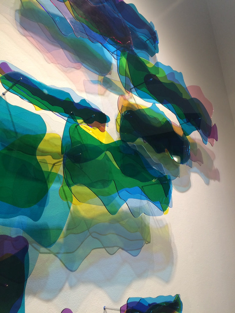 Heading West Acrylic Sculpture Colorful Installation Melissa Borrell 