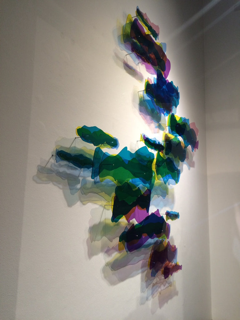 Heading West Acrylic Sculpture Colorful Installation Melissa Borrell 