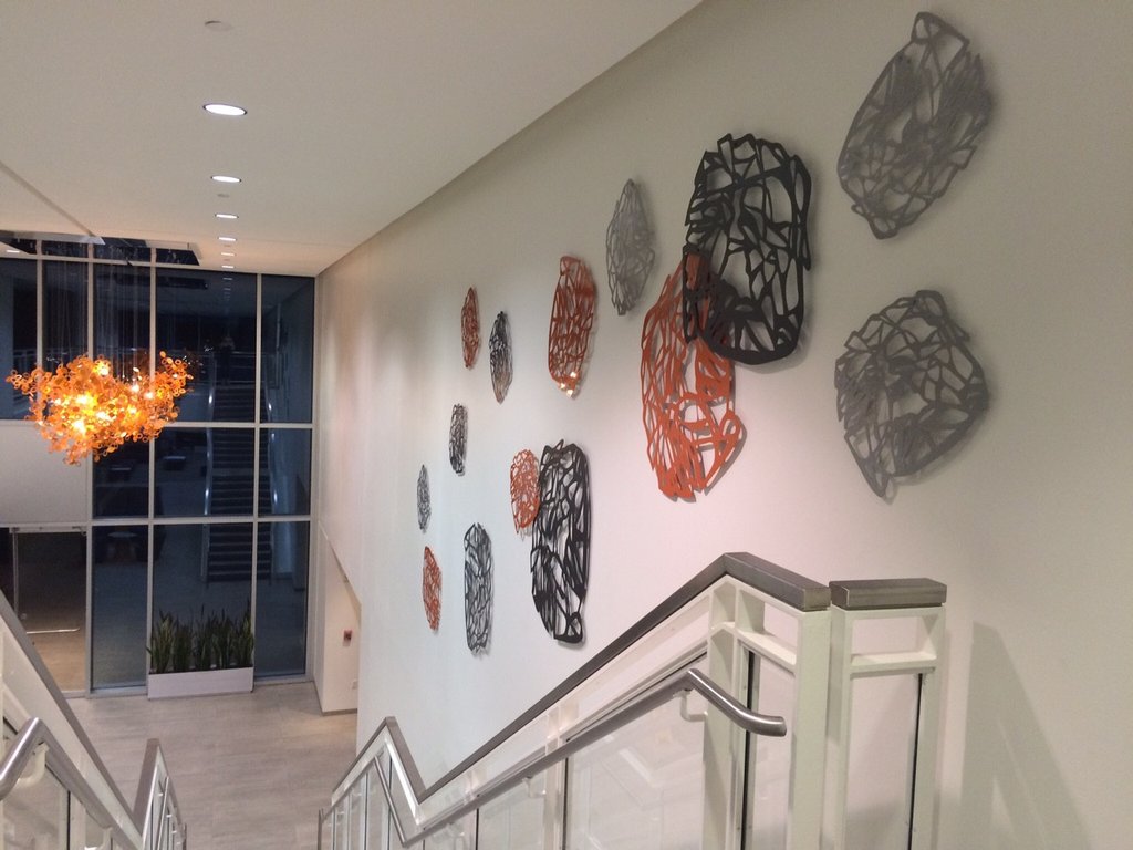 Tree Lace Healthcare Art Wall Sculpture Installation Melissa Borrell
