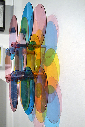 Interconnected Acrylic Wall Sculpture Austin Texas Melissa Borrell Design