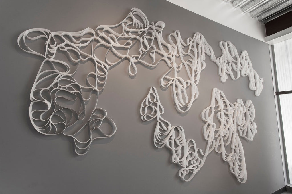 Wave Mixed Media Installation Melissa Borrell 