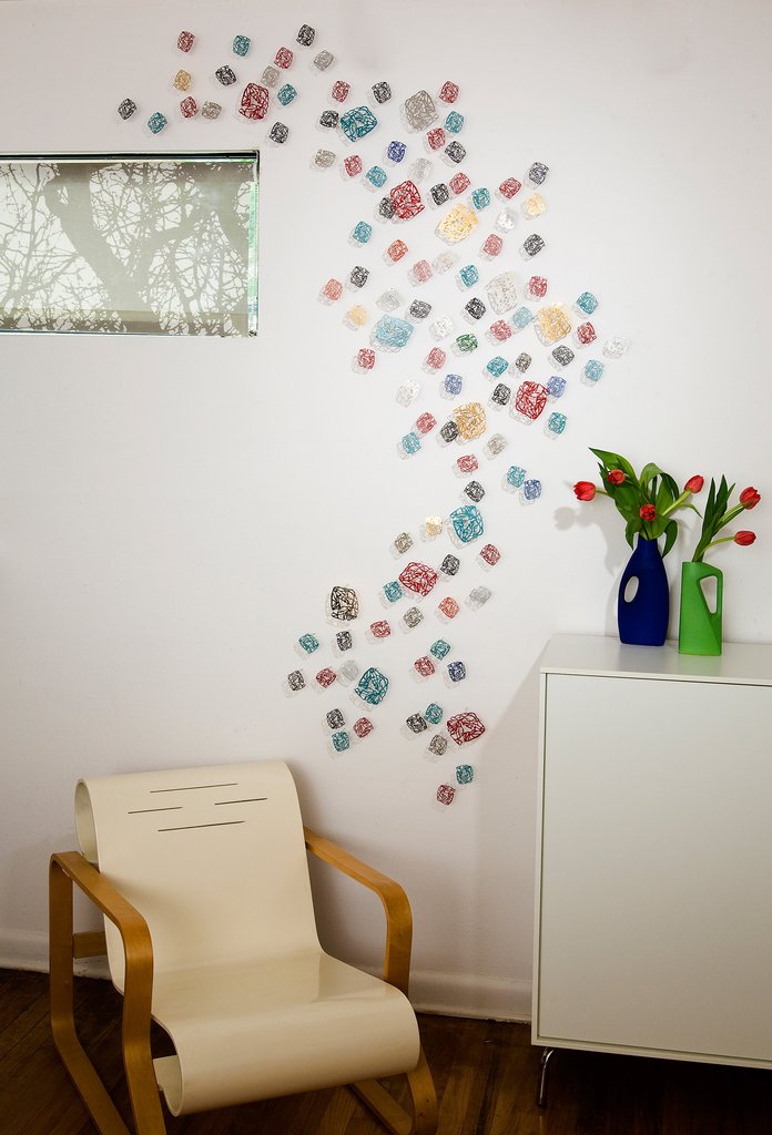 Multicolor Tree Lace Houston Home Art Installation Melissa Borrell 
