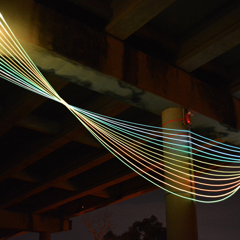 SkyLines Illuminated Sculpture Light Art Public Art Austin Texas Melissa Borrell