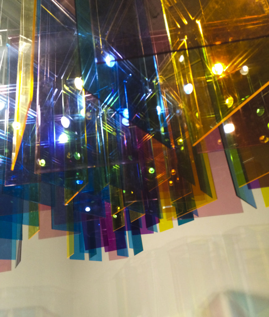 Prismatic at Flex Space Gallery Acrylic Color Art Installation Melissa Borrell Design