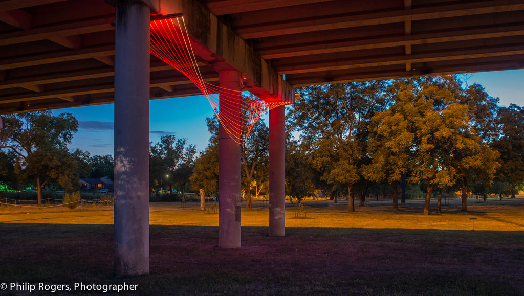 SkyLines Illuminated Sculpture Light Art Public Art Austin Texas Melissa Borrell