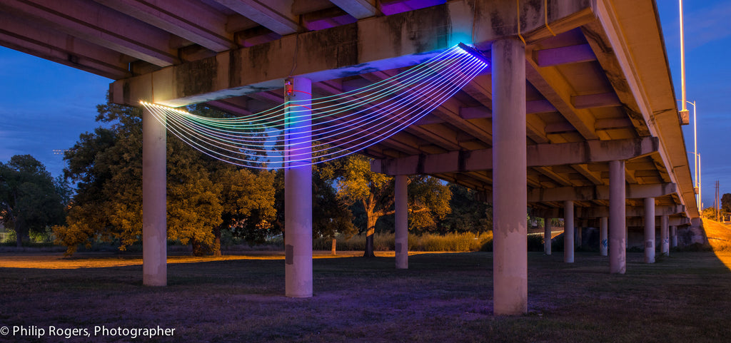 SkyLines Illuminated Sculpture Light Art Public Art Austin Texas Melissa Borrell